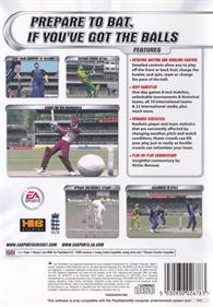 Cricket 2002 - Box - Back Image