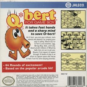 Q*bert for Game Boy - Box - Back Image