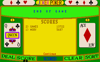 Aussie Joker Poker: A Gambling Game of Skill & Chance - Screenshot - High Scores Image