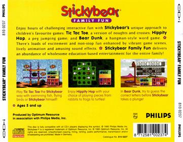 Stickybear Family Fun Game - Box - Back Image