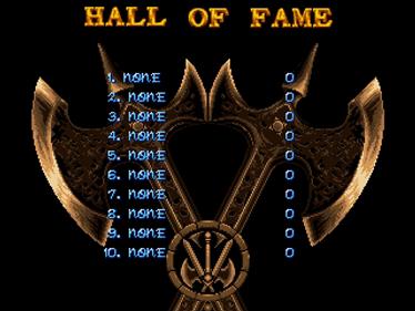 Golden Axe Legend - Screenshot - High Scores Image