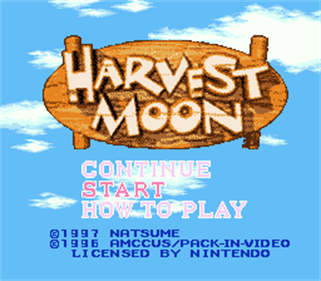 Harvest Moon - Screenshot - Game Title Image