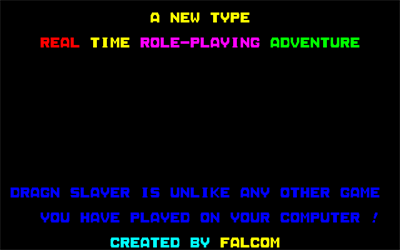Dragon Slayer - Screenshot - Game Title Image