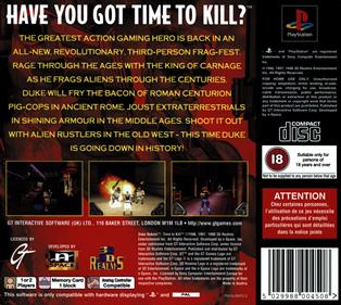 Duke Nukem: Time to Kill - Box - Back Image