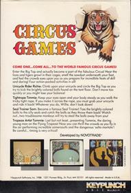 Circus Games (Keypunch Software) - Box - Back Image