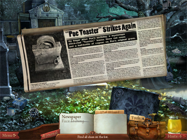 Midnight Mysteries: The Edgar Allan Poe Conspiracy  - Screenshot - Gameplay Image