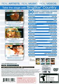 SingStar: Country  - Box - Back Image