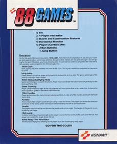 '88 Games - Advertisement Flyer - Back