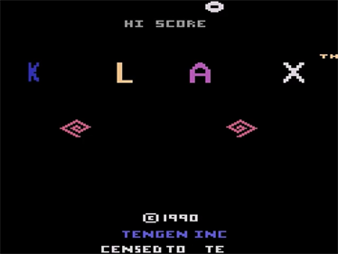 Klax - Screenshot - Game Title Image