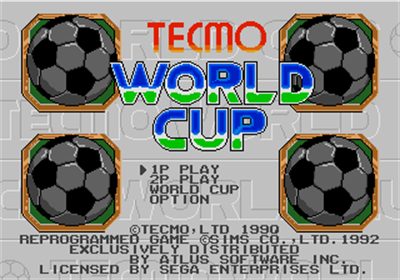 Tecmo World Cup - Screenshot - Game Title Image