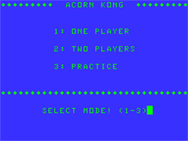 Acorn Kong - Screenshot - Game Select Image