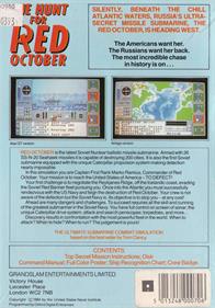 The Hunt for Red October - Box - Back Image