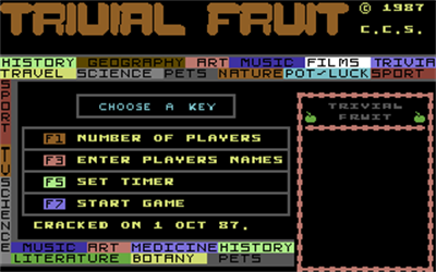 Trivial Fruit - Screenshot - Game Select Image