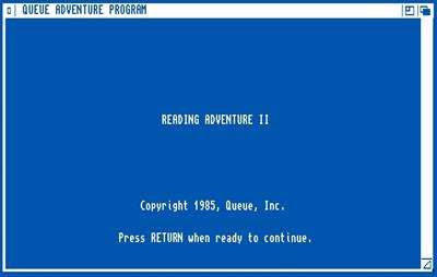 Reading Adventure II - Screenshot - Game Title Image