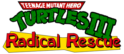 Teenage Mutant Ninja Turtles III: Radical Rescue - Clear Logo Image