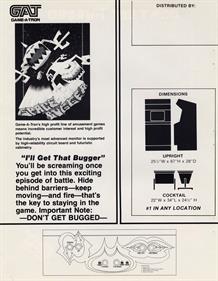 Space Bugger - Advertisement Flyer - Back Image