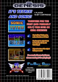 Sonic Tetris - Fanart - Box - Back Image