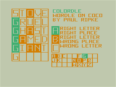 Colordle - Screenshot - Gameplay Image