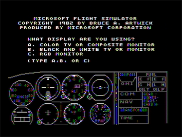 Microsoft Flight Simulator (v1.0) - Screenshot - Game Title Image