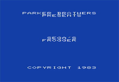 Frogger (Parker Brothers) - Screenshot - Game Title Image
