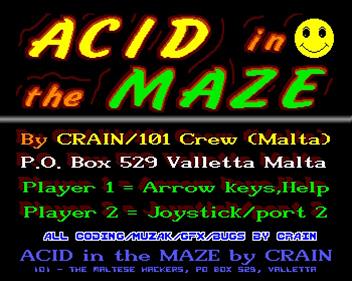 Acid In The Maze - Screenshot - Game Title Image