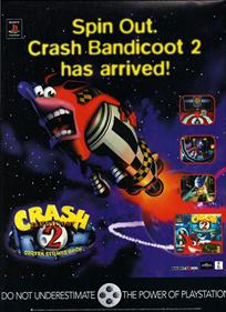 Crash Bandicoot 2: Cortex Strikes Back - Advertisement Flyer - Front Image