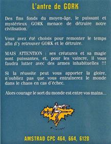 L'antre de Gork - Box - Back Image