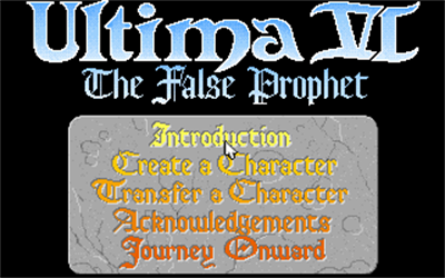 Ultima VI: The False Prophet - Screenshot - Game Title Image