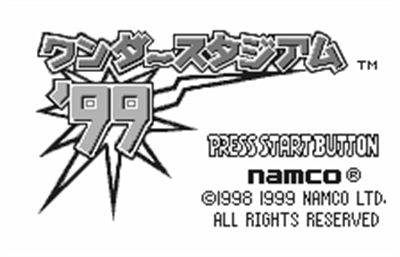 Wonder Stadium '99 - Screenshot - Game Title Image