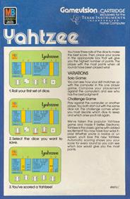 Yahtzee - Box - Back Image