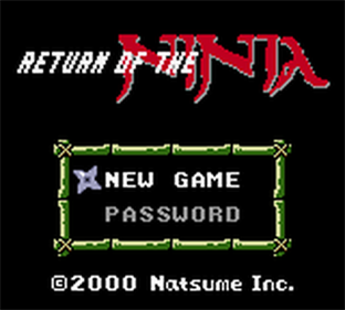 Return of the Ninja - Screenshot - Game Title Image