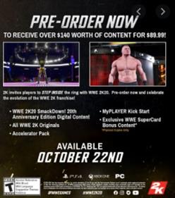 WWE 2K20 - Advertisement Flyer - Front Image
