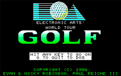 World Tour Golf - Screenshot - Game Title Image