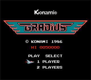 Gradius - Screenshot - Game Title Image