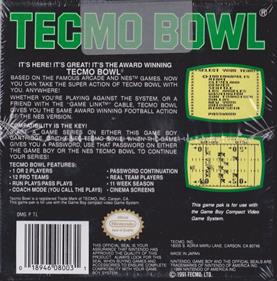 Tecmo Bowl - Box - Back Image