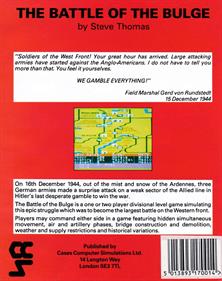 Battle of the Bulge - Box - Back Image