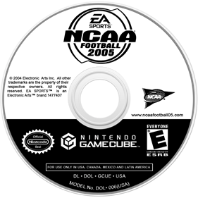 NCAA Football 2005 - Disc Image