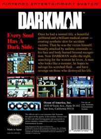 Darkman - Box - Back Image