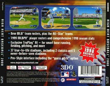 High Heat Baseball 2000 - Box - Back Image