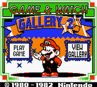 Game & Watch Gallery 2 - Screenshot - Game Title Image