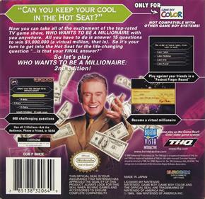 Who Wants to Be a Millionaire: 2nd Edition - Box - Back Image