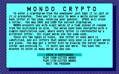 Mondo Crypto - Screenshot - Game Title Image