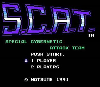 S.C.A.T.: Special Cybernetic Attack Team - Screenshot - Game Title Image