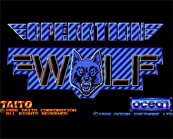 Operation Wolf - Screenshot - Game Title Image