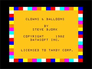 Clowns & Balloons - Screenshot - Game Title Image