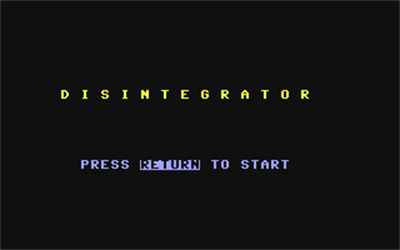 Disintegrator - Screenshot - Game Title Image