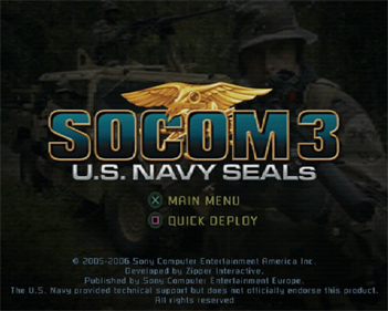 SOCOM 3: U.S. Navy SEALs - Screenshot - Game Title Image