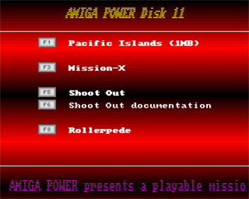Amiga Power #11 - Screenshot - Game Select Image