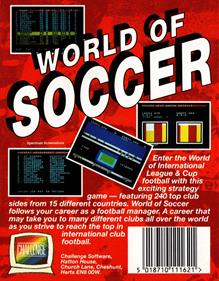 World of Soccer - Box - Back Image