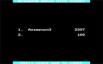 Mushroom Mania - Screenshot - High Scores Image
